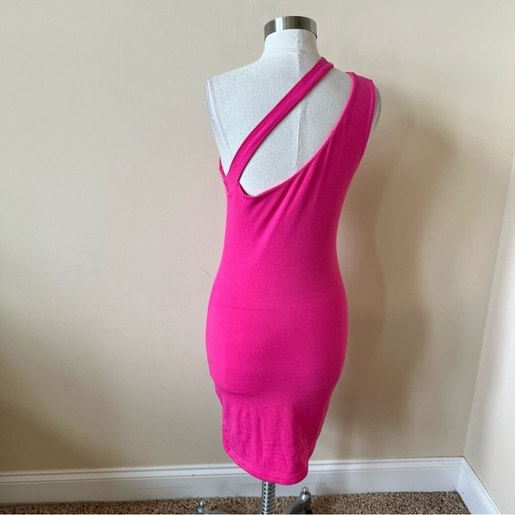 Naked Wardrobe  Cutout One-Shoulder Mini Dress in Pink 17762 - Picture 5 of 10